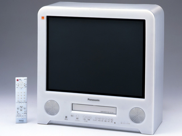 松下、薄型ブラウン管を採用した21型ビデオ内蔵型TV
