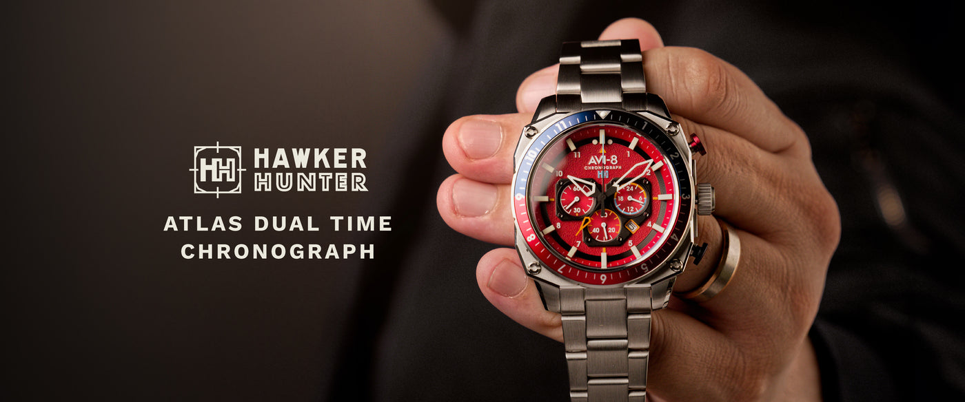 ATLAS DUAL TIME CHRONOGRAPH – AVI-8 Timepieces