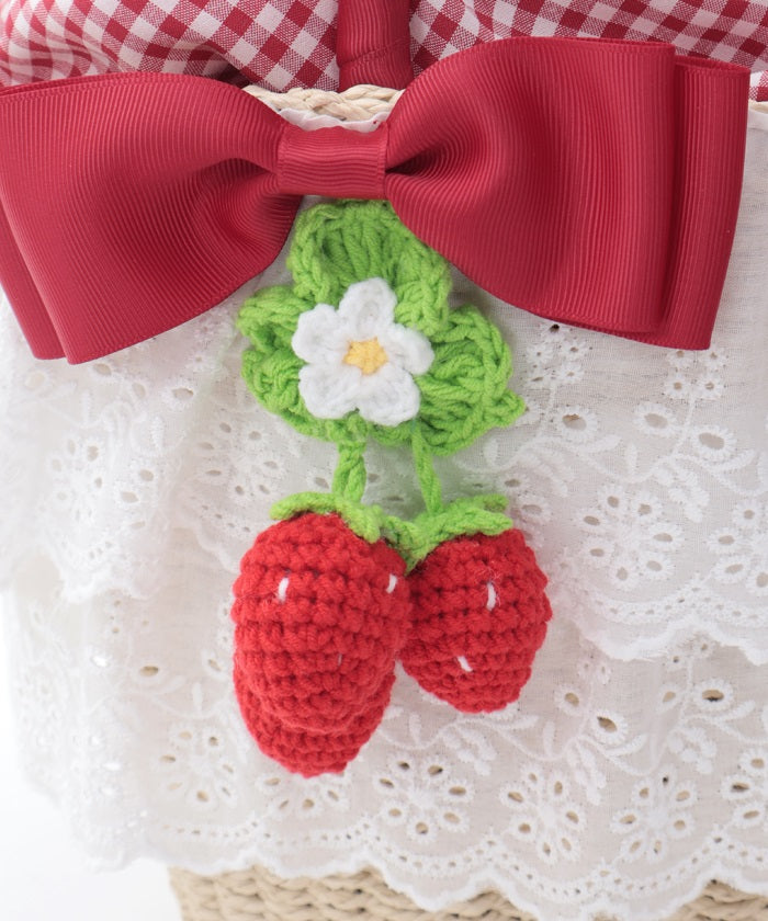 Strawberry Amigurumi Basket Bag (Made to Order) – axes femme from
