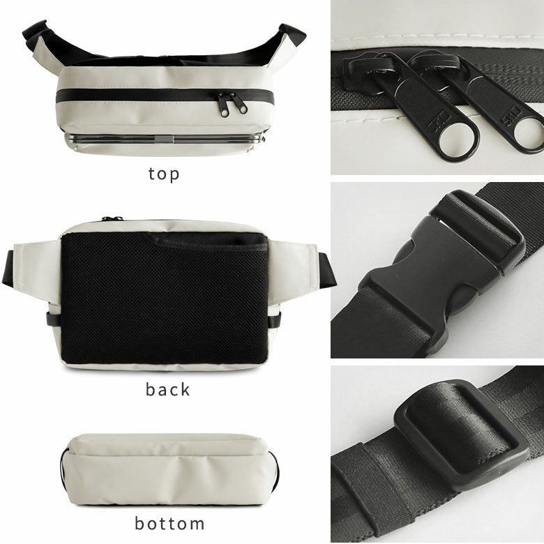 在庫商品】がま口スクエアウエストバッグ【Sarei デューロン