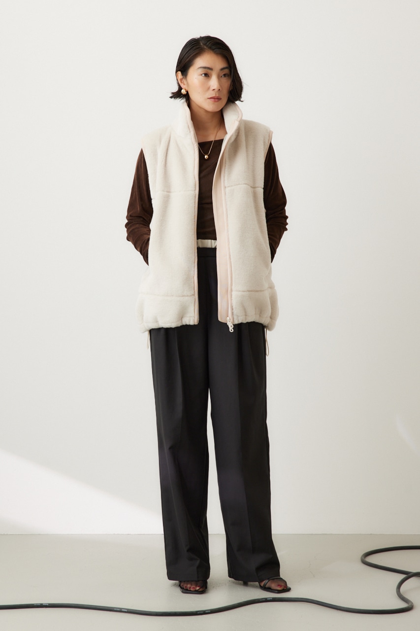 crie conforto】ボアドッキングベスト｜WOMEN｜254HAT30-045H｜AZUL BY