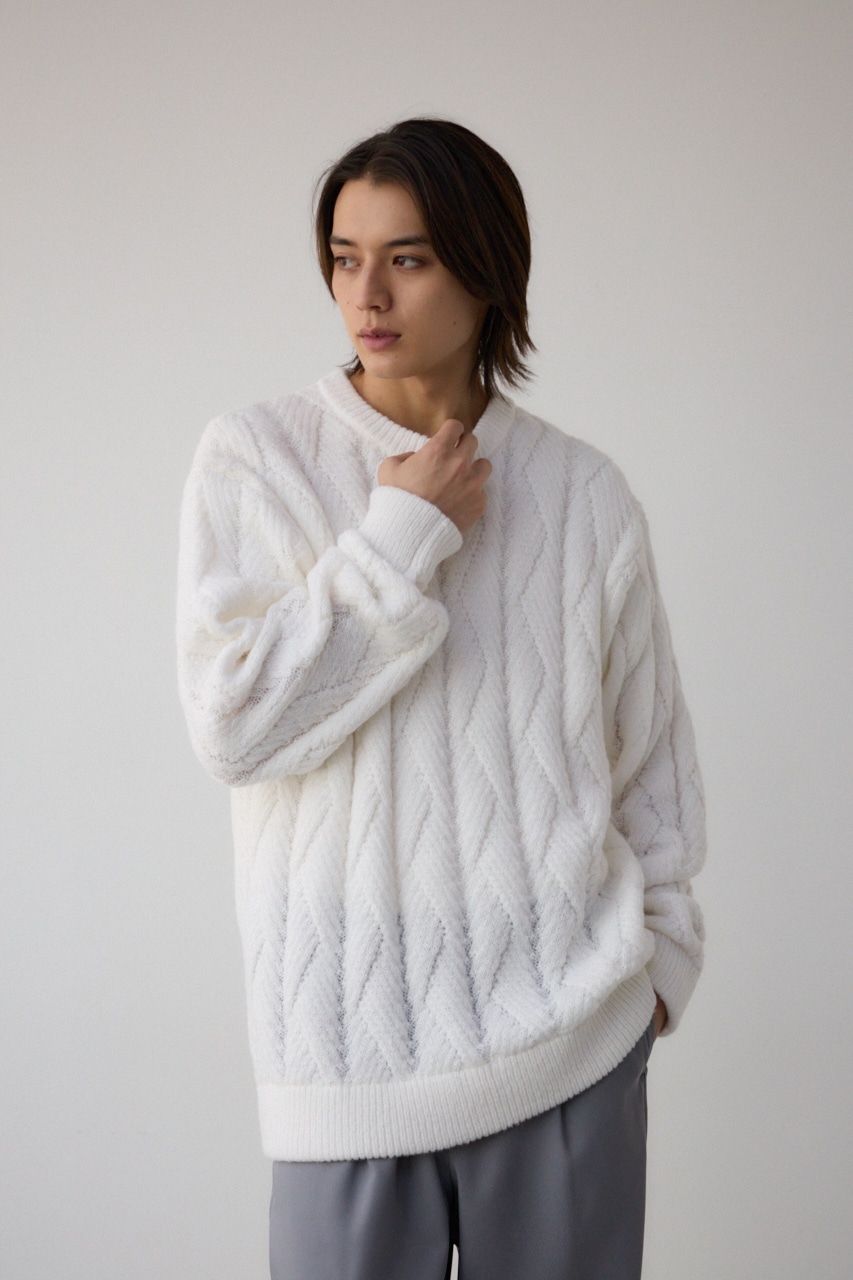 ダイアゴナルニット｜MEN｜251HAB70-408I｜AZUL BY MOUSSY（アズール