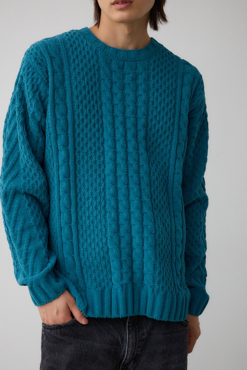 シェニールケーブルニット｜MEN｜251HAB70-021I｜AZUL BY MOUSSY