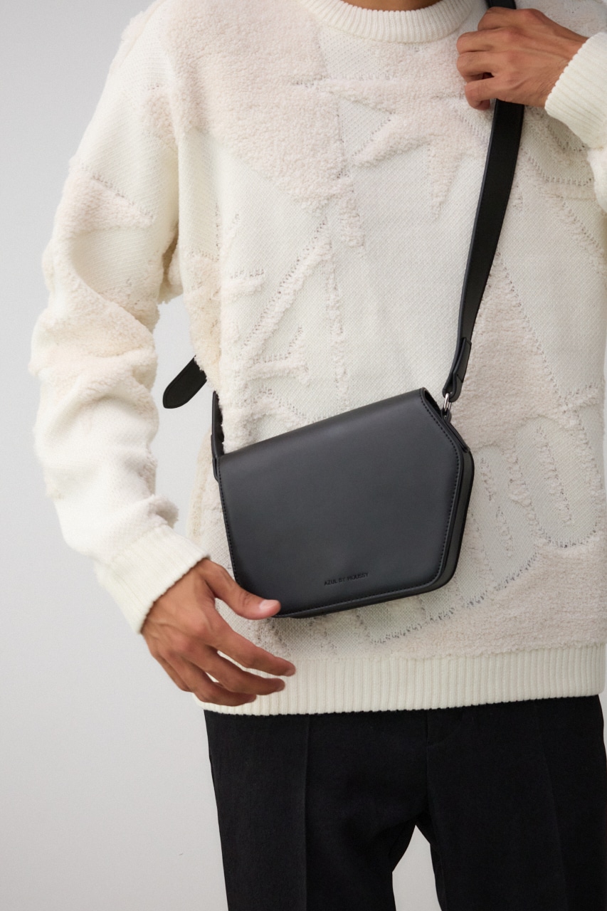 フェイクレザースクエアショルダーバッグ｜MEN｜251HAT55-237I｜AZUL