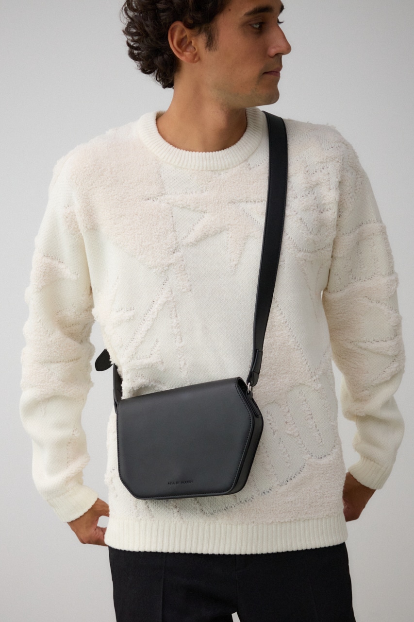 フェイクレザースクエアショルダーバッグ｜MEN｜251HAT55-237I｜AZUL