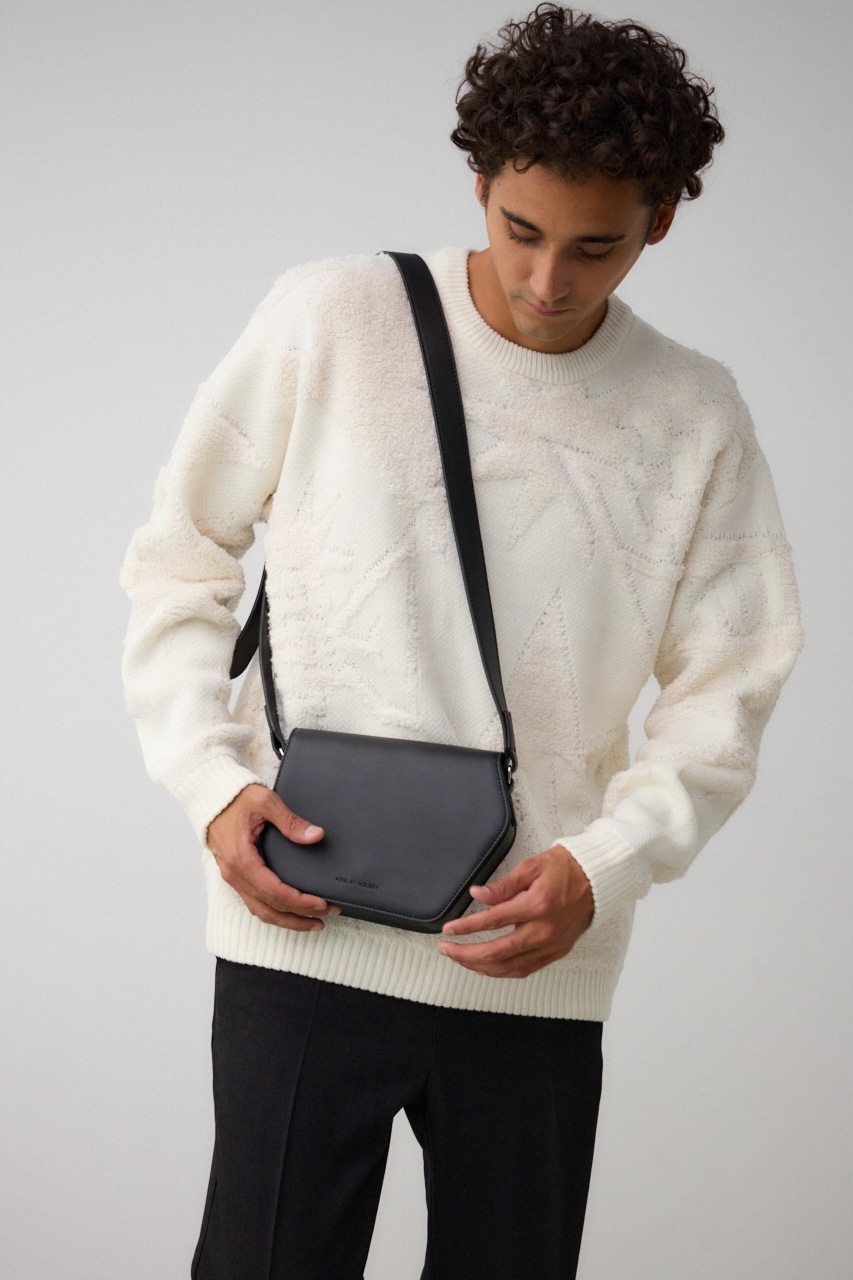 フェイクレザースクエアショルダーバッグ｜MEN｜251HAT55-237I｜AZUL