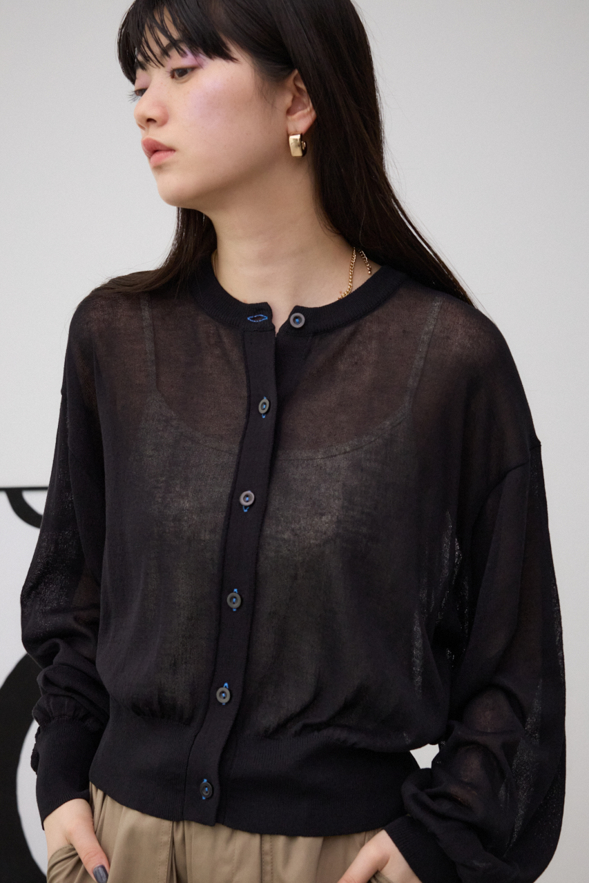 リネンライクコンパクトカーディガン｜WOMEN｜250HSG70-326D｜AZUL BY