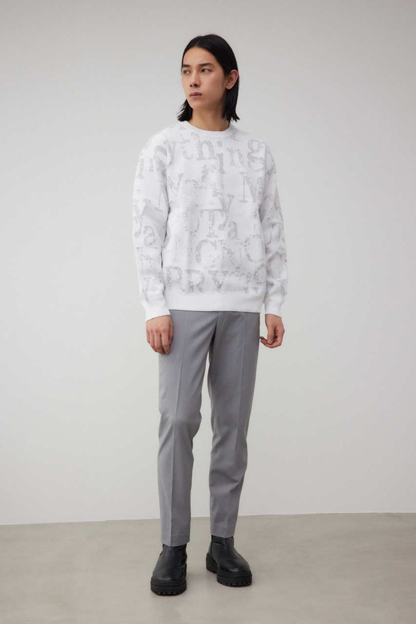 シルバー総柄ニットトップス｜MEN｜251HSC70-056C｜AZUL BY MOUSSY