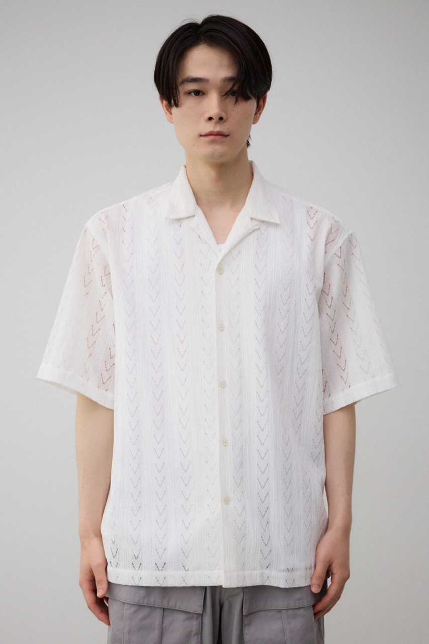 シアー開襟シャツ｜MEN｜251HST30-418E｜AZUL BY MOUSSY（アズールバイ