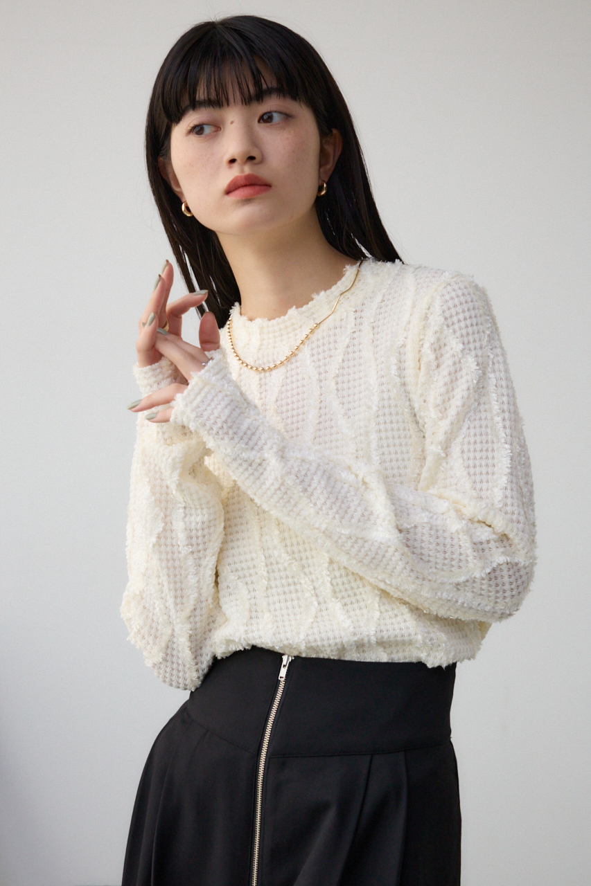 ジャガードカットソートップス｜WOMEN｜250ISC80-274B｜AZUL BY MOUSSY