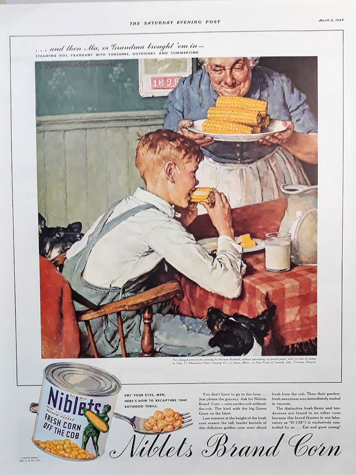 Norman Rockwell- NIBLETS Corn Ad 1938 – Bamboo Trading