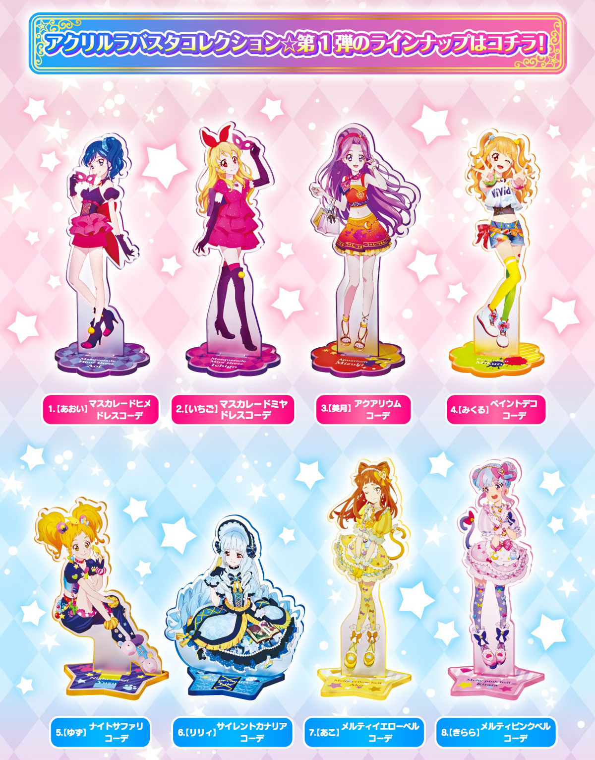 オールアイカツ！アクリルラバスタコレクション☆限定特典つきセット