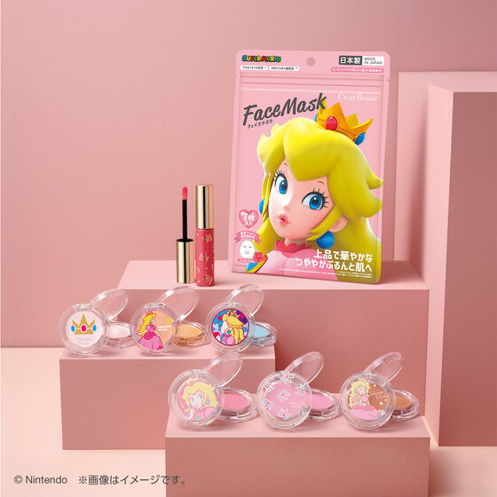 スーパーマリオ ピーチ姫 フェイス＆アイカラー シャイニーピンク