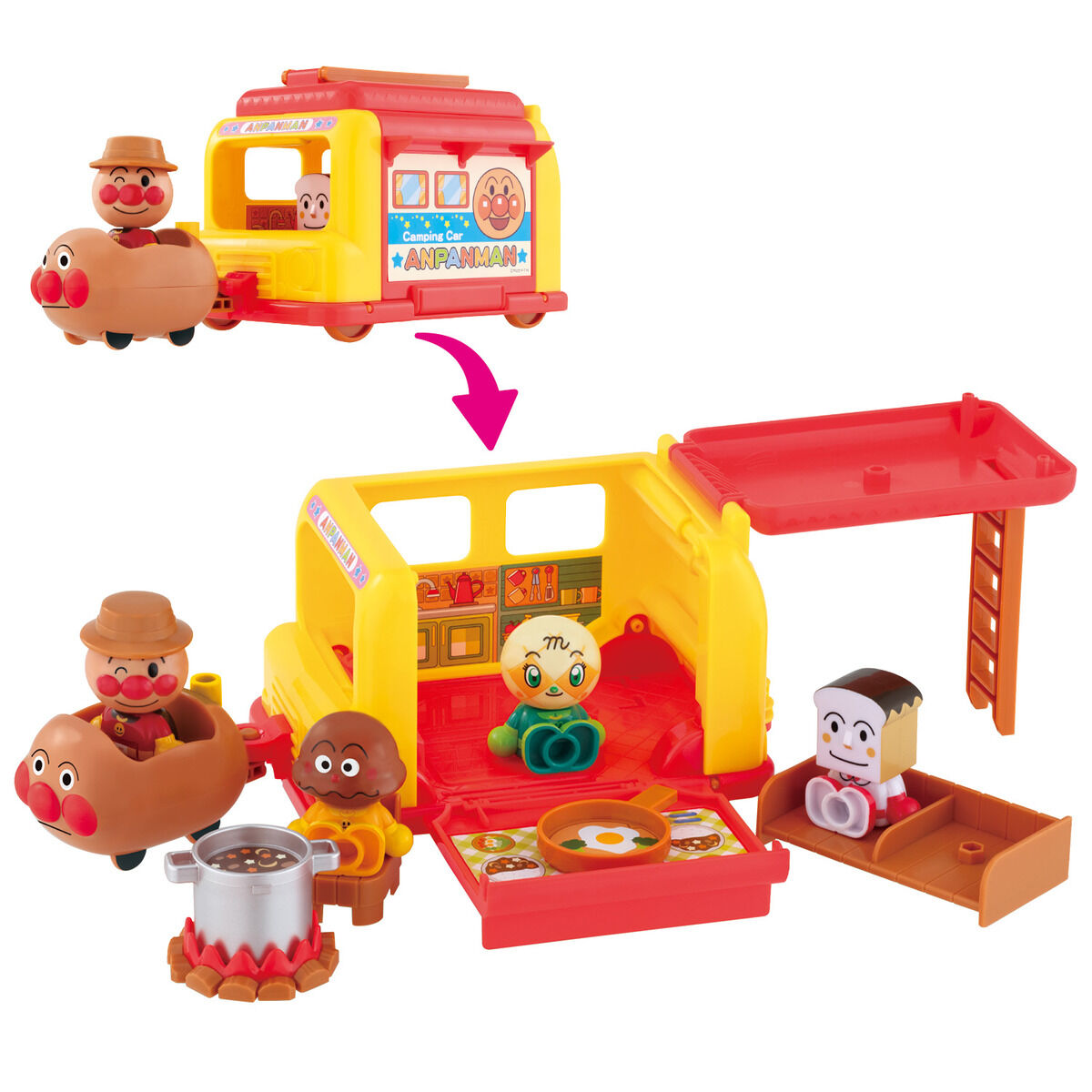 アンパンマンはじめてハウスドールセット わくわくキャンピングカー