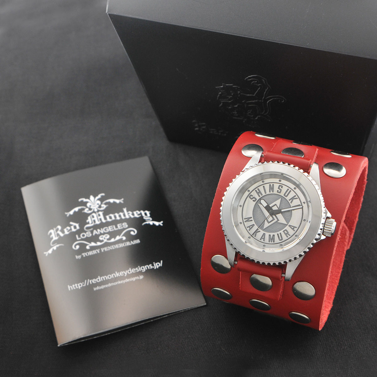 WWE Red Monkey Wristwatch Silver925 中邑真輔 Model【2019年11月お