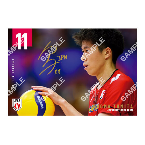 フラットガシャポン】バレーボール男子日本代表 ポストカード