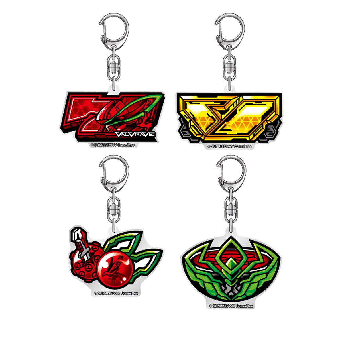 革命機ヴァルヴレイヴ リール図柄アクリルキーホルダー4種セット