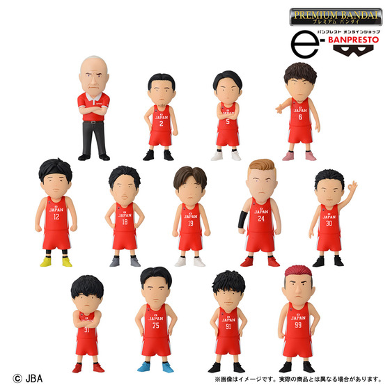 バスケットボール 男子日本代表『アカツキジャパン』がデフォルメ