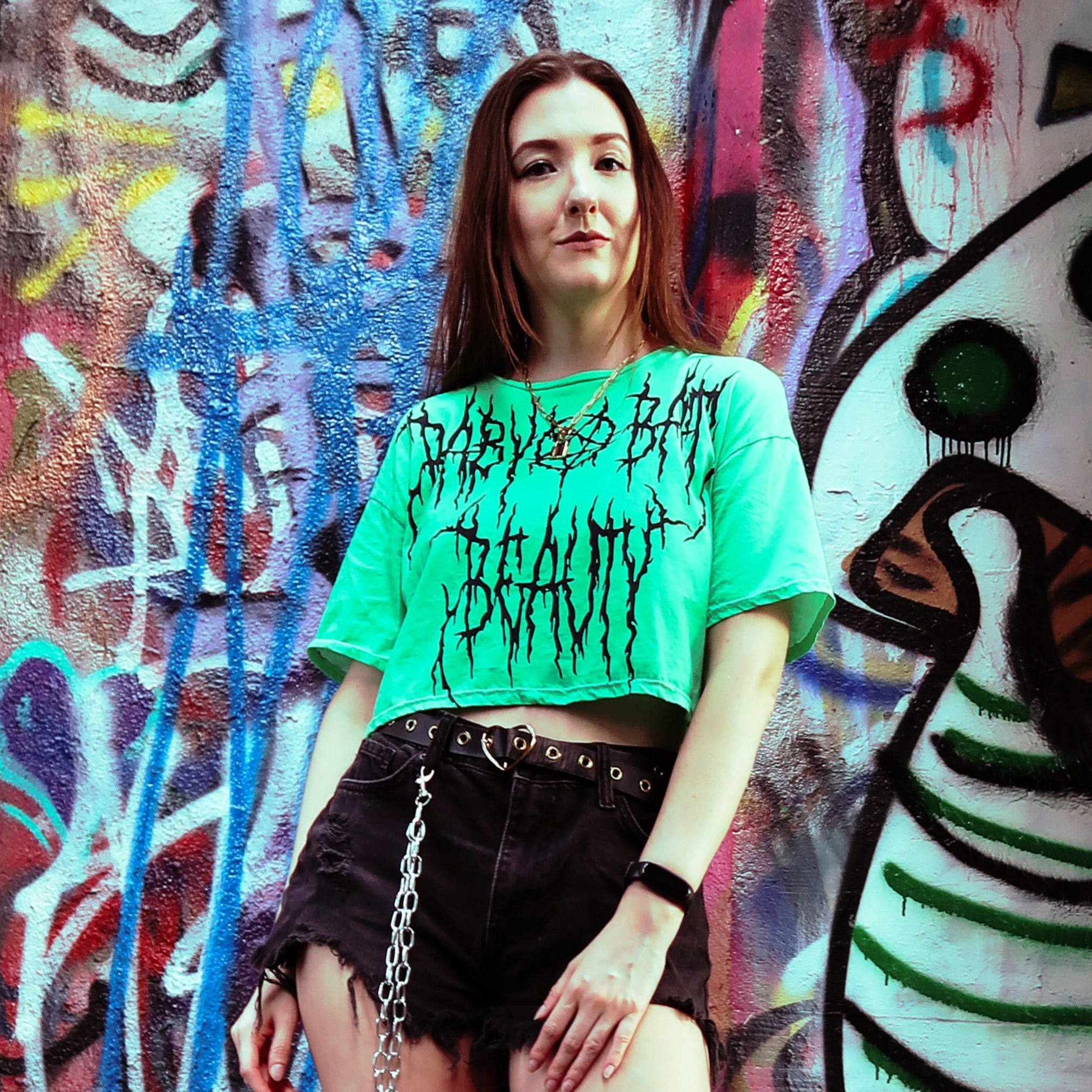 All-Over Print Women's Cropped T-shirt | 190GSM Cotton – Baby Bat