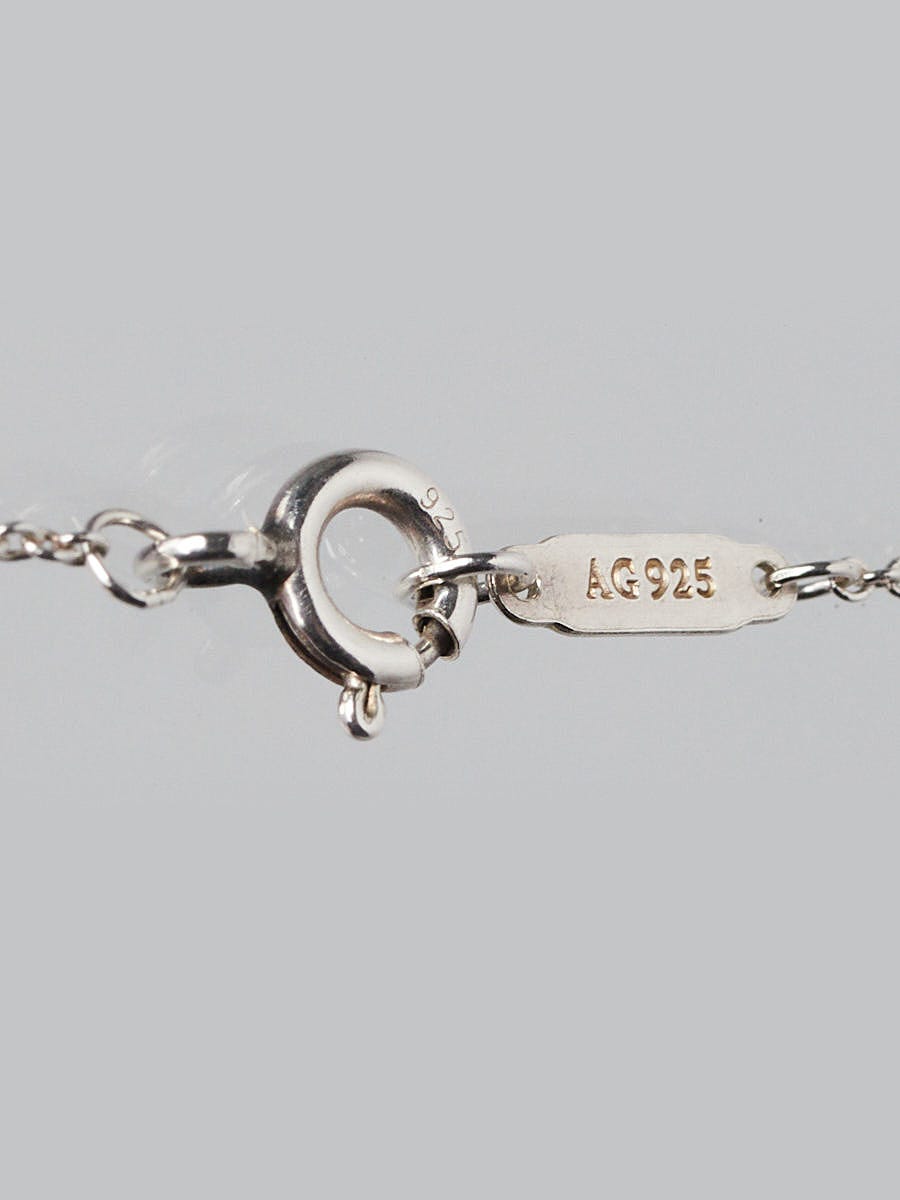 Tiffany & Co. Sterling Silver Beige Enamel Return To Tiffany Mini