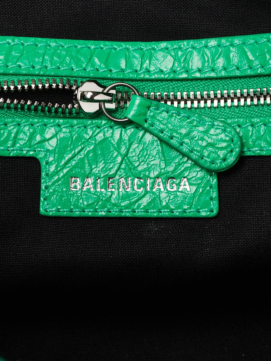 Balenciaga Vivid Green Lambskin Leather Small Neo Cagole City Bag