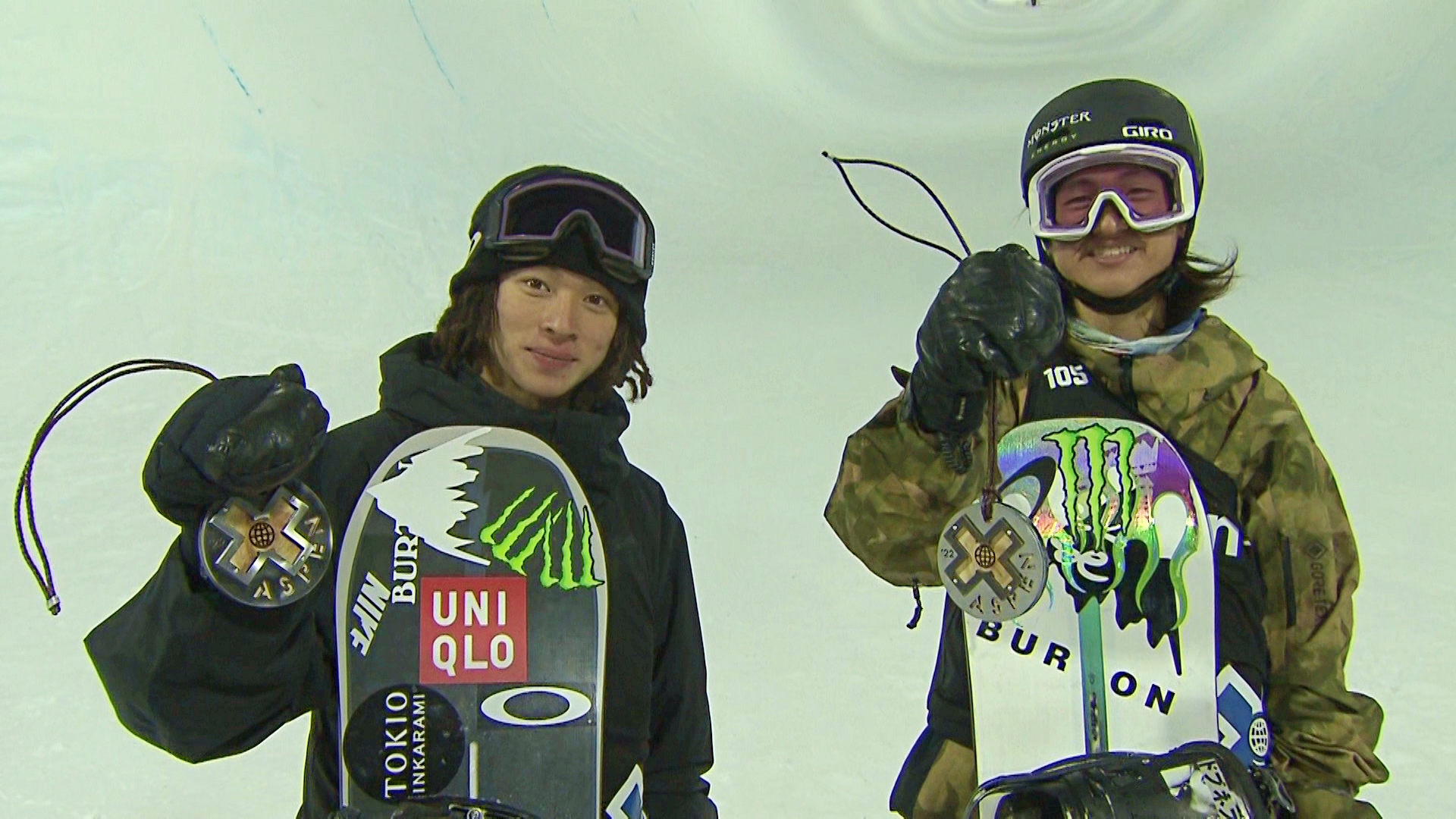 X GAMESスーパーパイプで平野歩夢が完璧なトリプルコーク成功。兄弟で