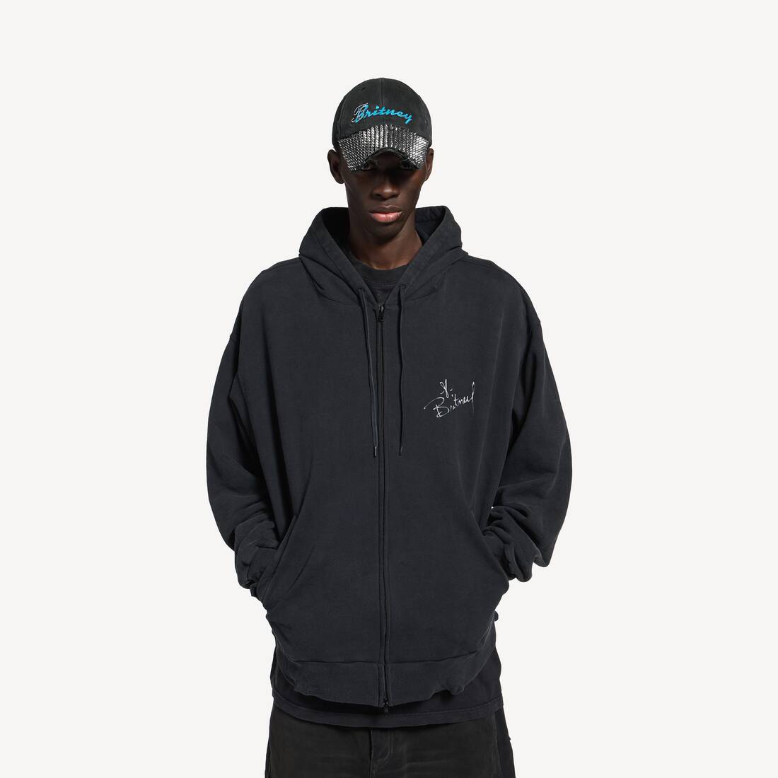 Balenciaga music | britney spears series oversized zip-up hoodie