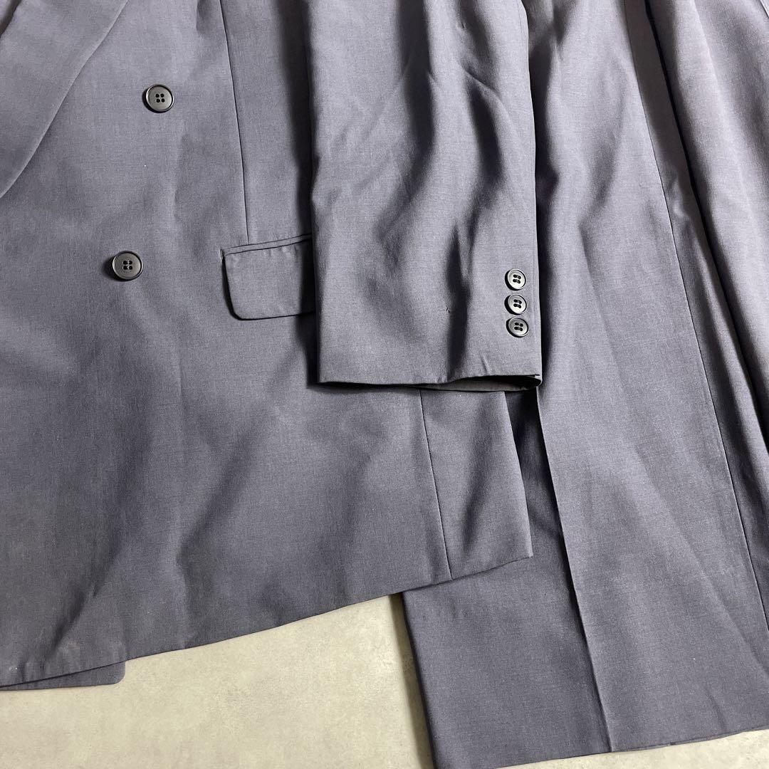 90s ヴィンテージ スーツ ダブル セットアップ 成人式vol.124 紫白 | Flog.