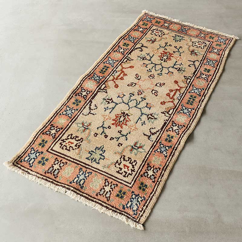 トライバルラグ [フローラル] 1990年代 / OR752 | ボー・デコール