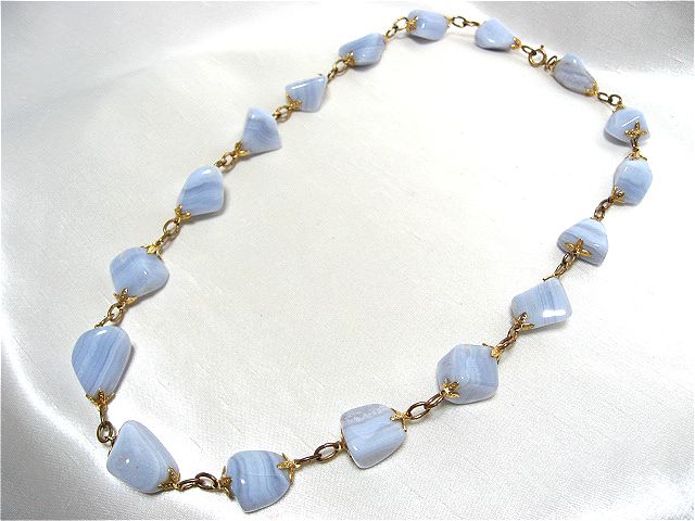 ブルーレースアゲートネックレス(ヴィンテージ) - アンティーク