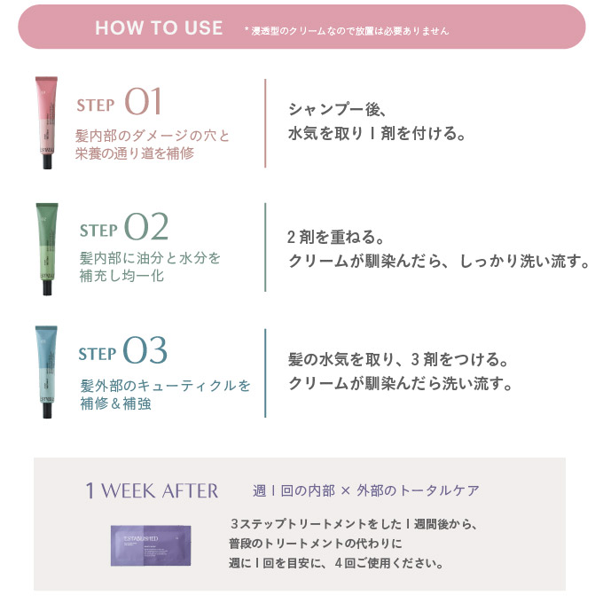 ESTABLISHED エスタブリッシュ 3ステップシステムトリートメント