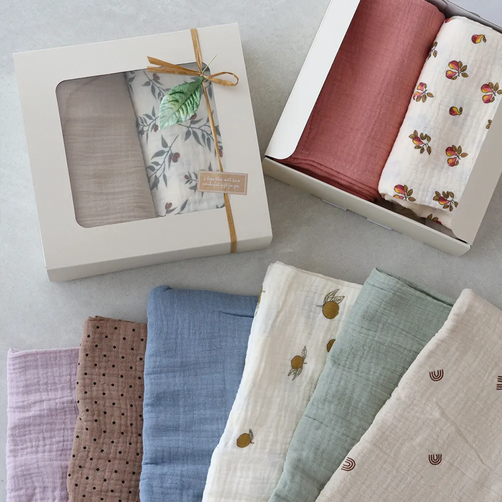 出産祝い おくるみ】モスリンコットンガーゼ 2枚入り｜ベルビーWebshop本店