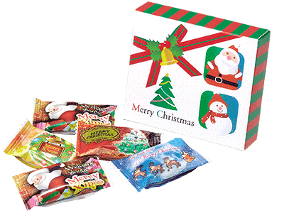 クリスマスリボン キャンディ5粒入 | ノベルティグッズ・ギフト・販促