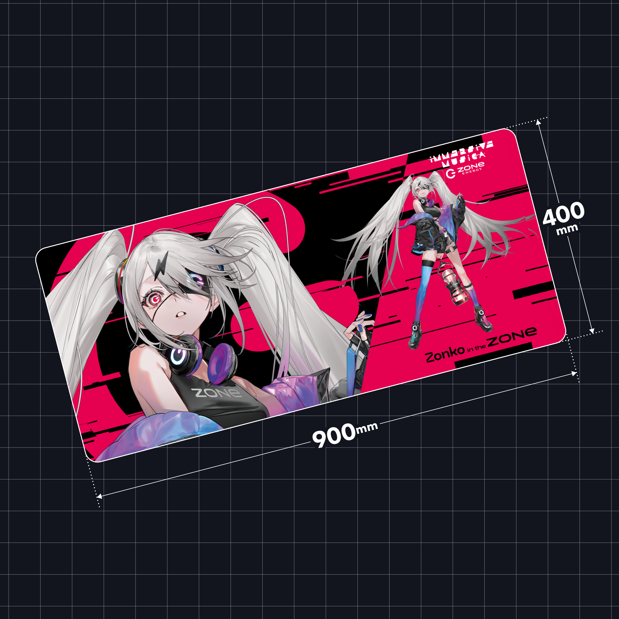 特大オリジナルデザインデスクマット + HYPER ZONe SET : Zonko Type-A