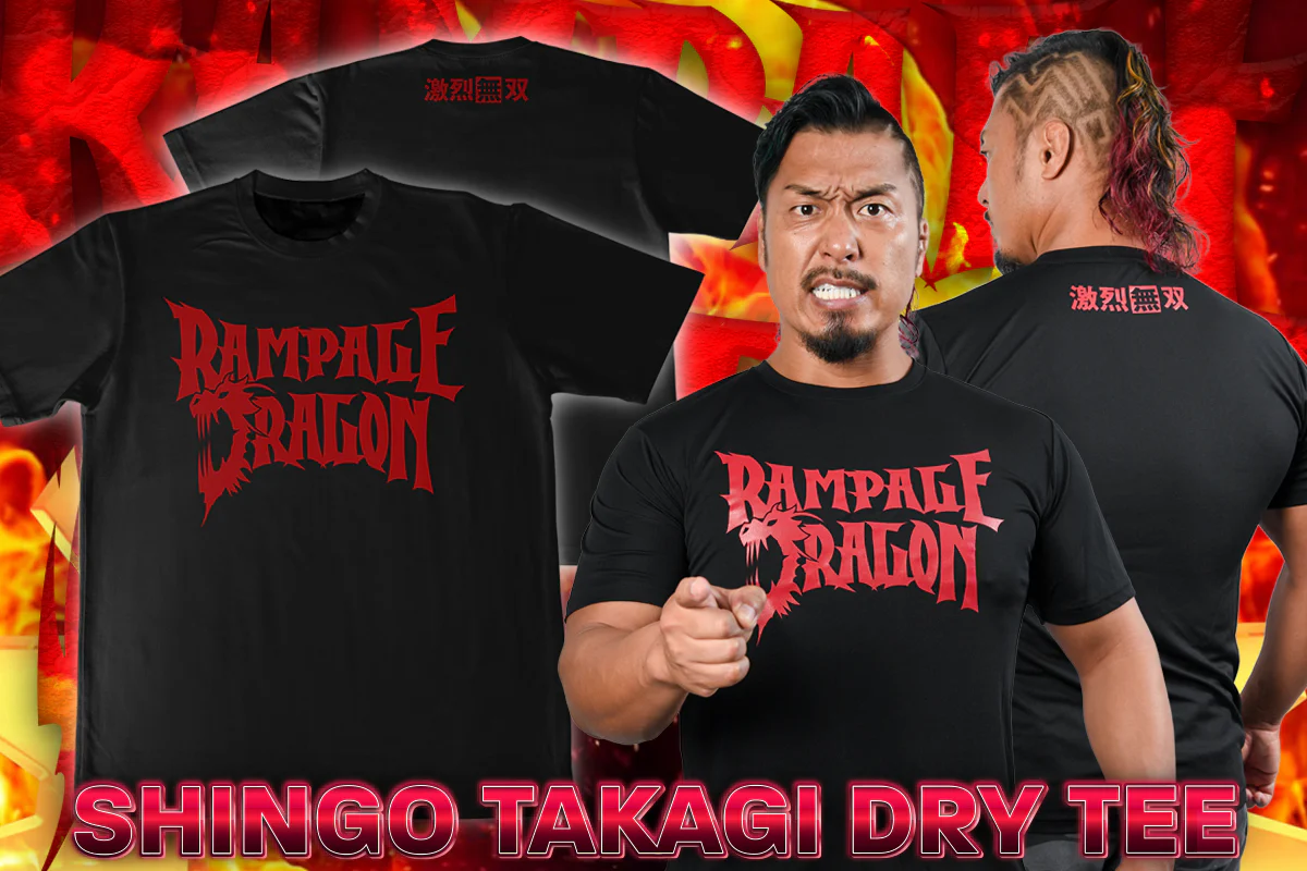 鷹木信悟「RAMPAGE DRAGON」ドライTシャツ – プロレス専門店バックドロップ