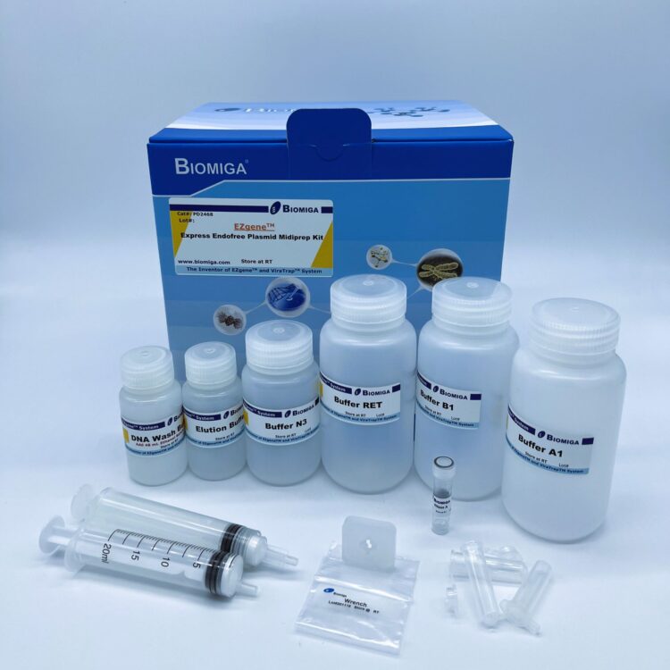 EZgene Express Plasmid Midiprep Kit - Biomiga