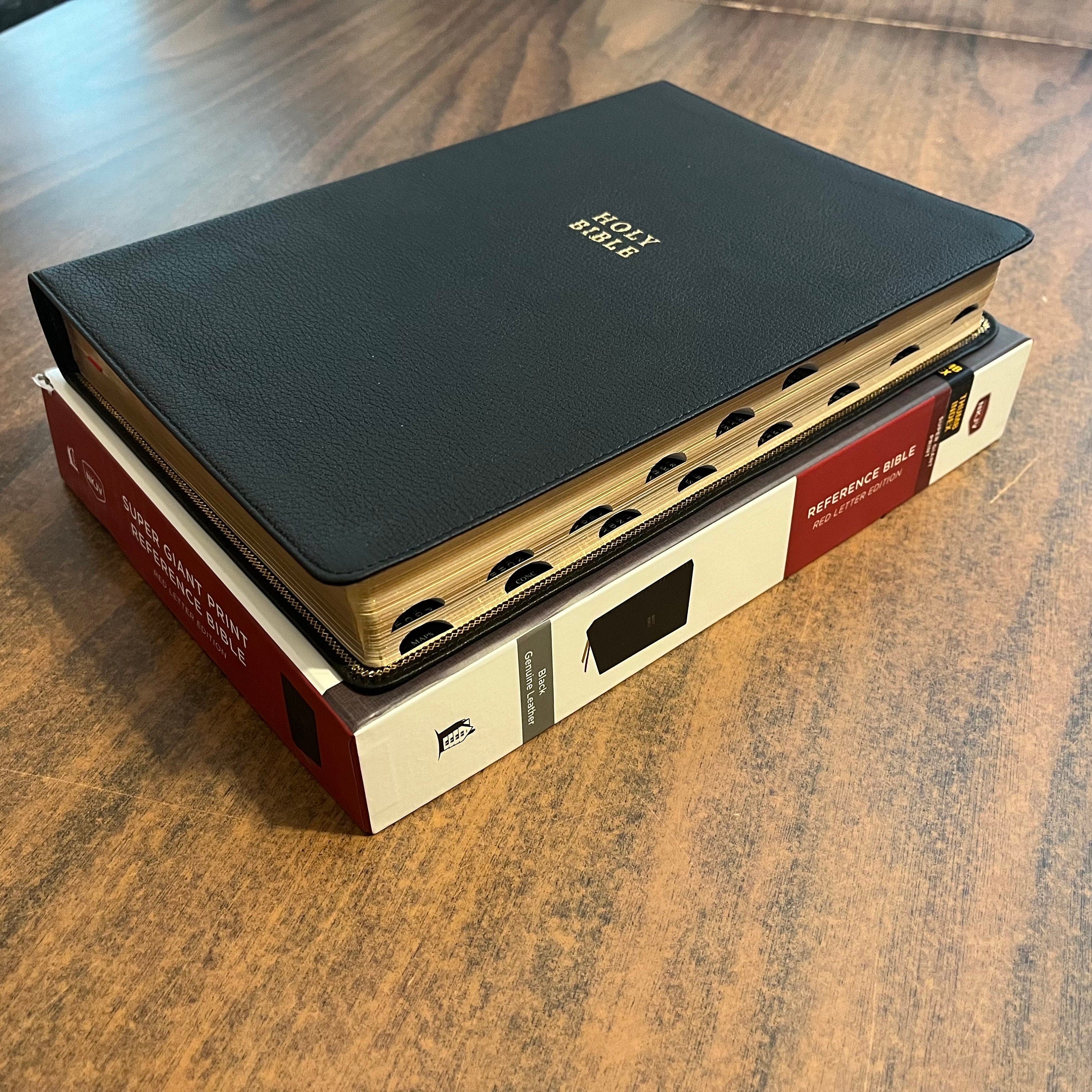 Personalized NKJV Super Giant Print Reference Bible Thumb Indexed