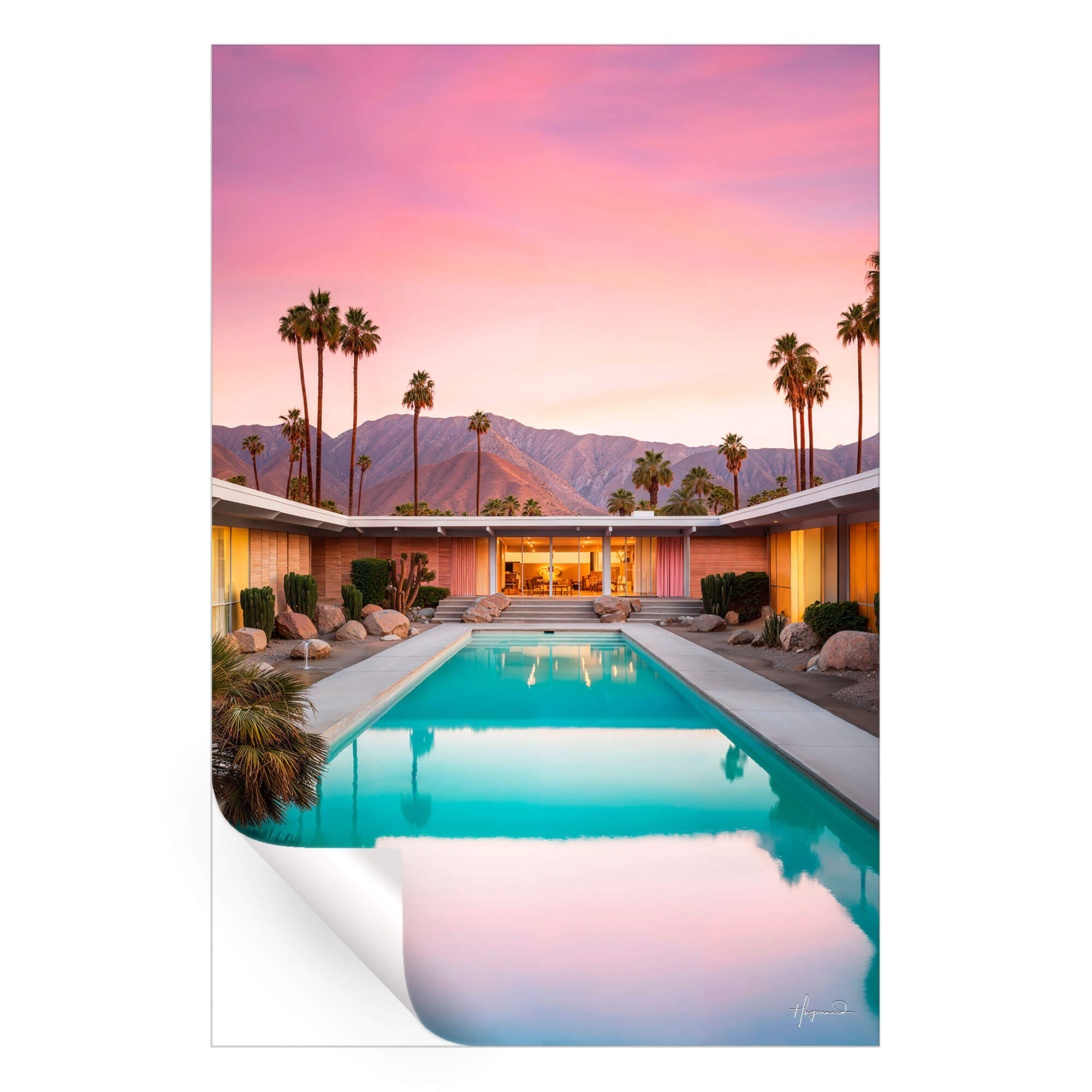 Palm Springs Mid-Century Pool Wall Art | BIG Wall Décor