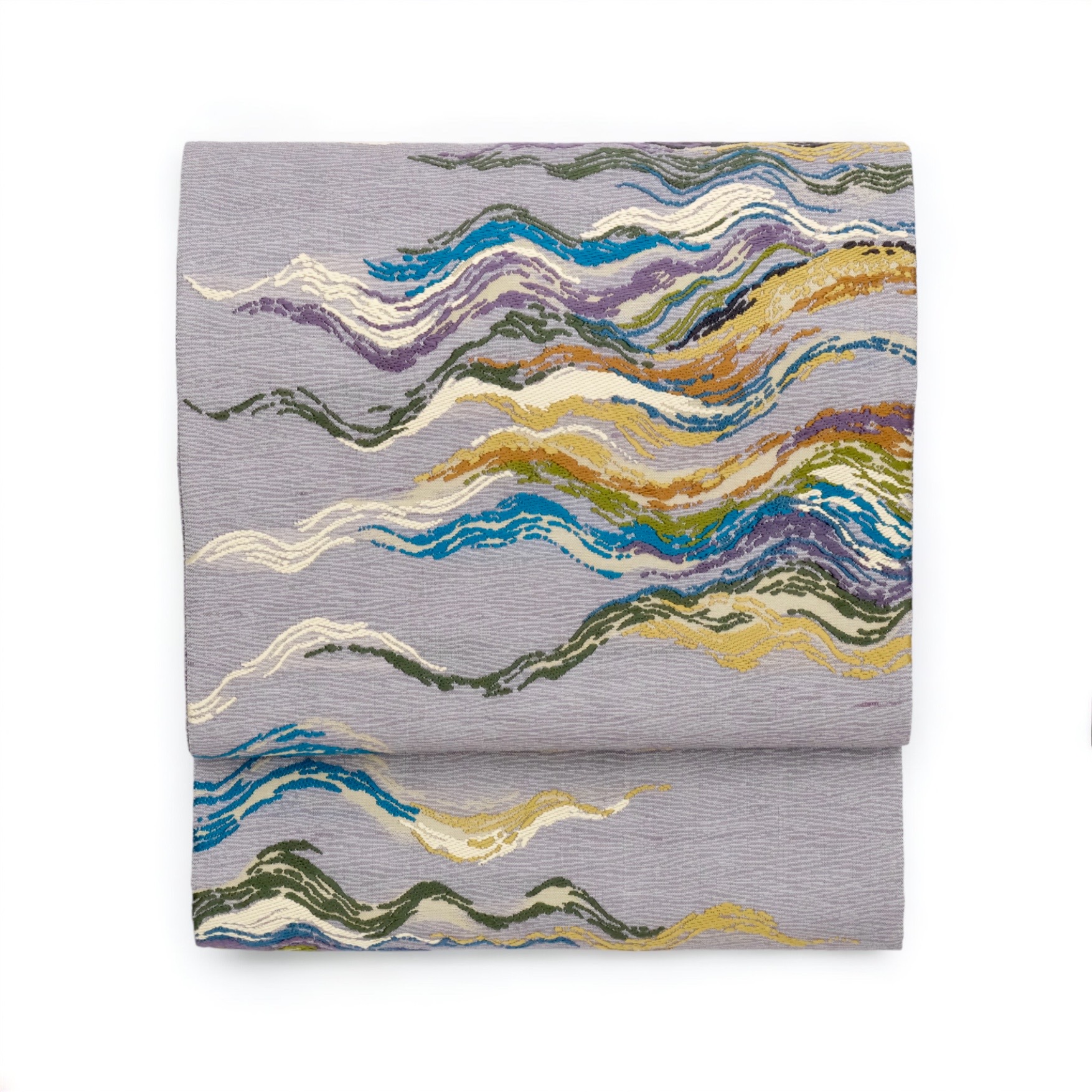 織文意匠 鈴木 玉繭紬 袋帯 名錦波衣文 | 帯ときもの やまぐち 洗練