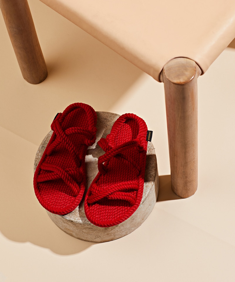 BOHONOMAD】タヒチ プラットフォーム/レッド/サンダル メンズ