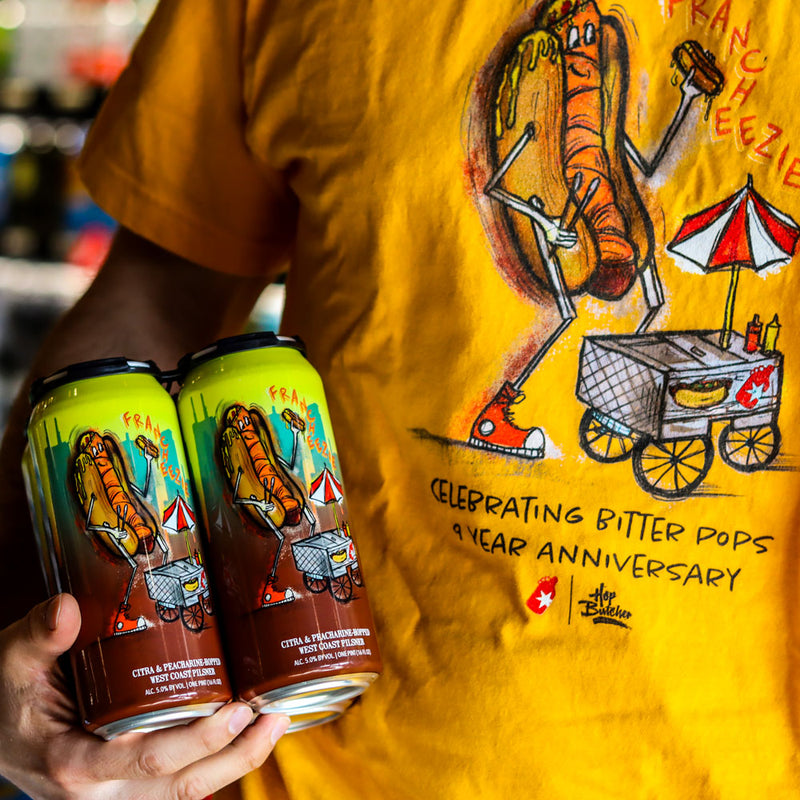 Hop Butcher X Bitter Pops Francheezie West Coast Pilsner 16 FL. OZ. 4P