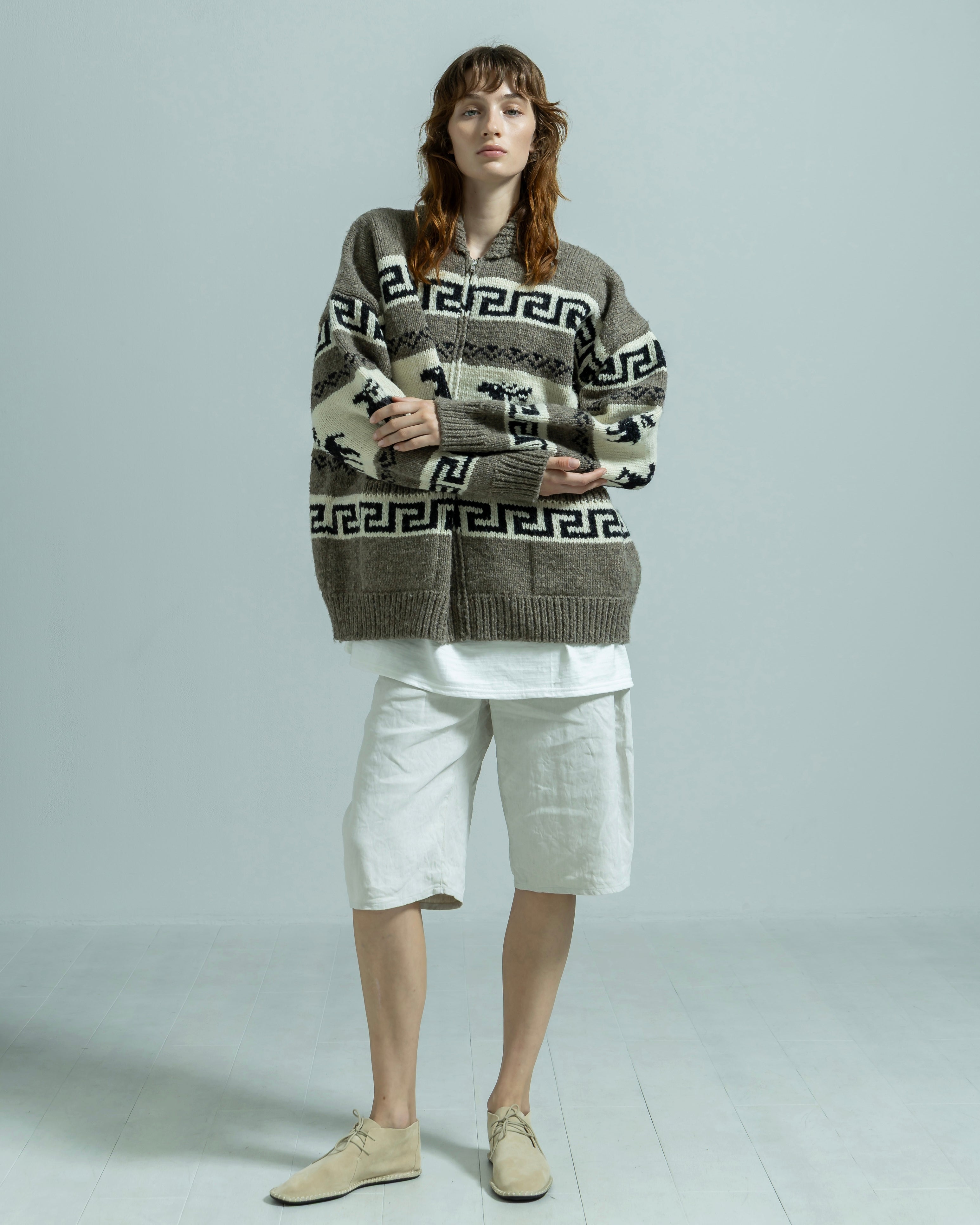 FULL ZIP COWICHAN SWEATER（フルジップカウチンセーター）｜BIYOMA