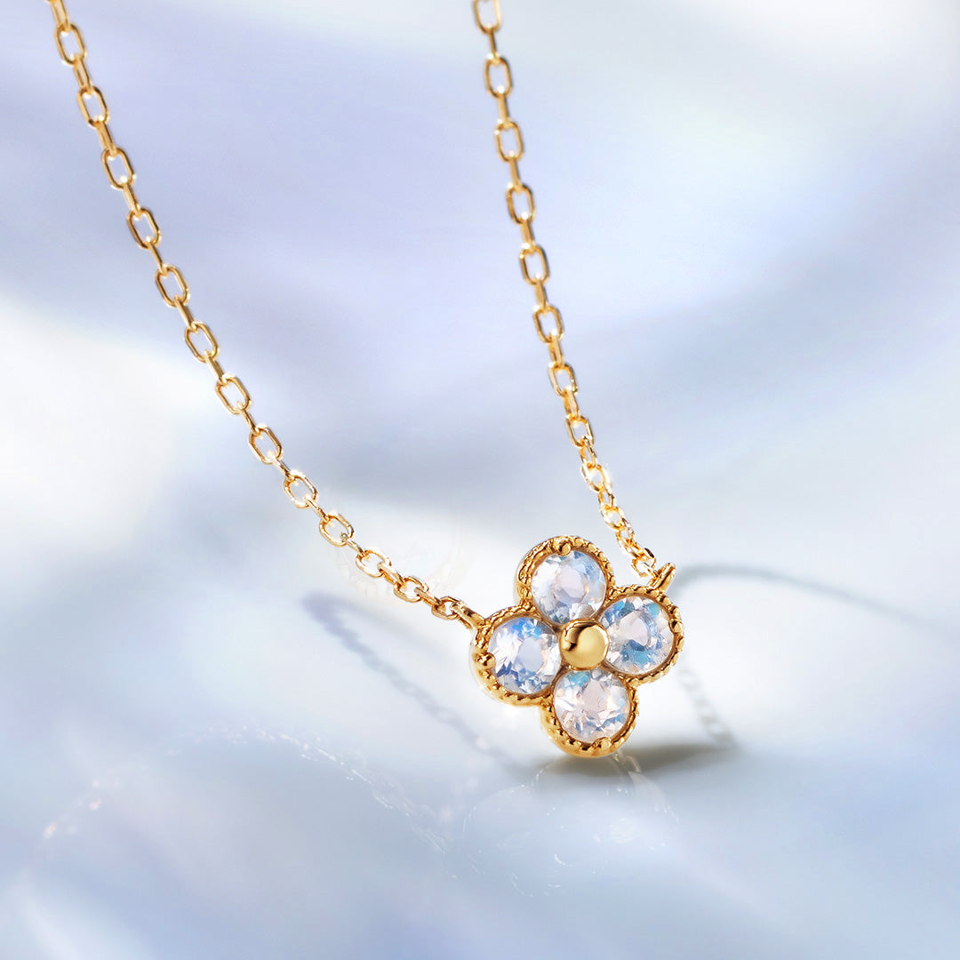 ビズー公式】ブルームーンストーン K18/PTネックレス・アナイス