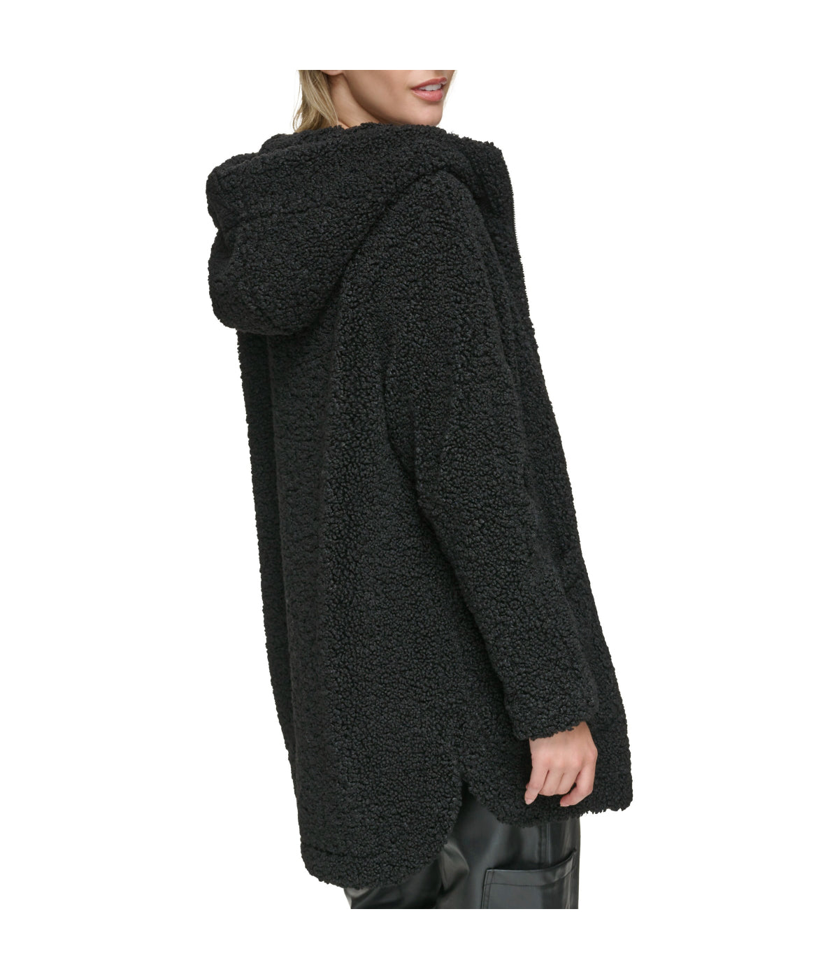 Andrew Marc Seneca Faux Sherpa Zip Jacket Black - Black – Bonton