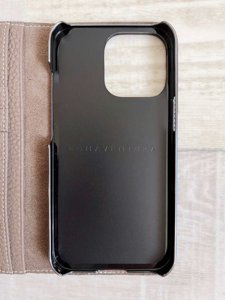 ボナベンチュラの(iPhone 13 Pro) ダイアリーケース シュリンクレザー