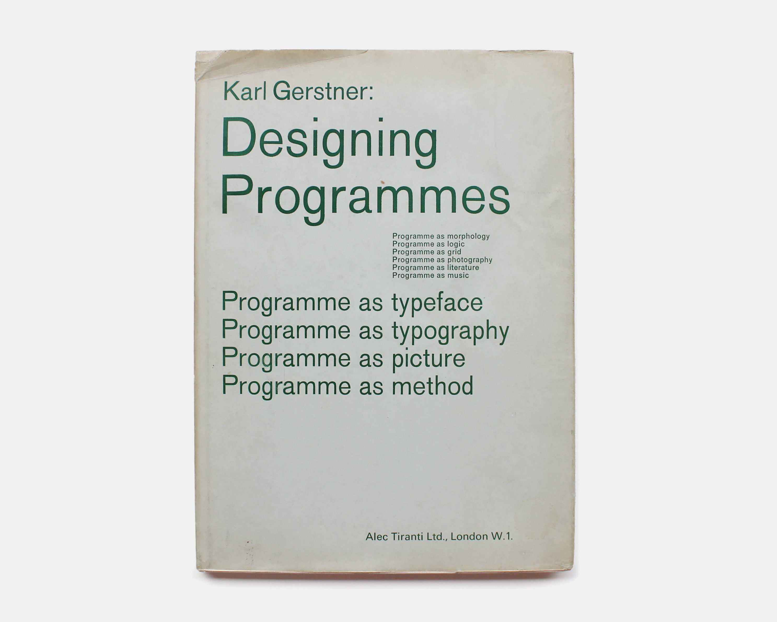 Designing Programmes 1968 [Karl Gerstner] – Display, Graphic