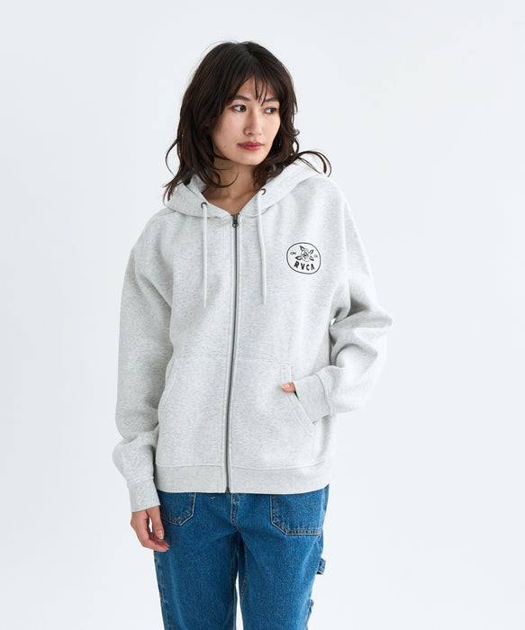 SALE】RVCA レディース COURT ZIP HOODIE パーカー 【2025年秋冬モデル】