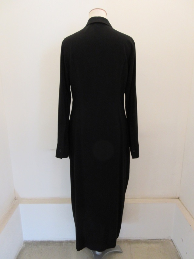 Y's YOHJI YAMAMOTO (ワイズ ヨウジヤマモト) 強撚ギャバ開襟シャツドレス