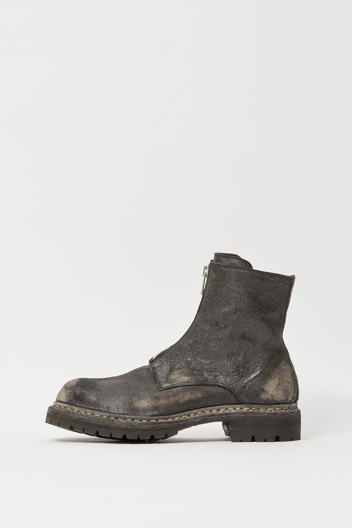 Zipped Big Daddy Boots - Dirty Black