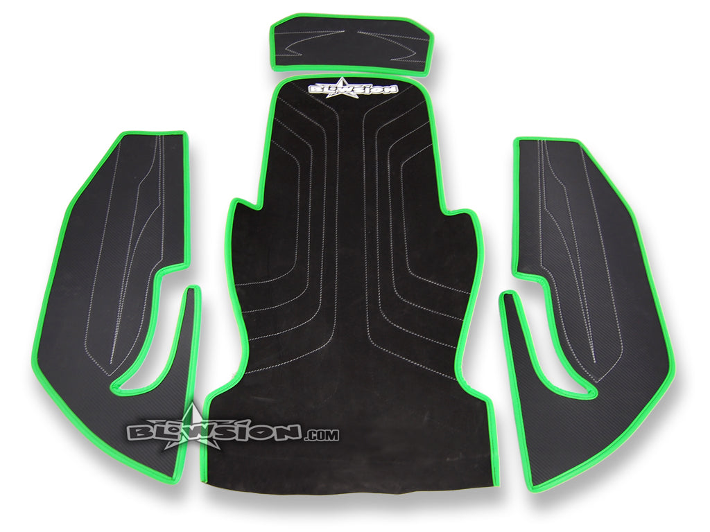 Mat Kit - Stitched - Kicker Footwells - Kawasaki SXR 800 – Blowsion